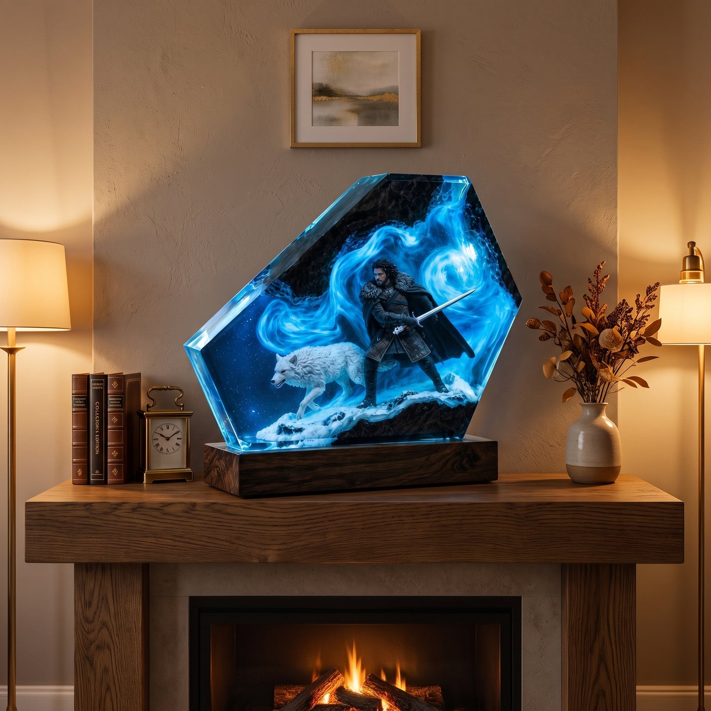 EmberThrone™ Illuminated Fantasy Resin Sculpture